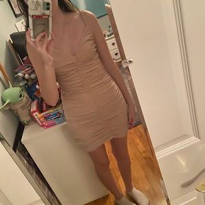 Pink tan sparkly dress